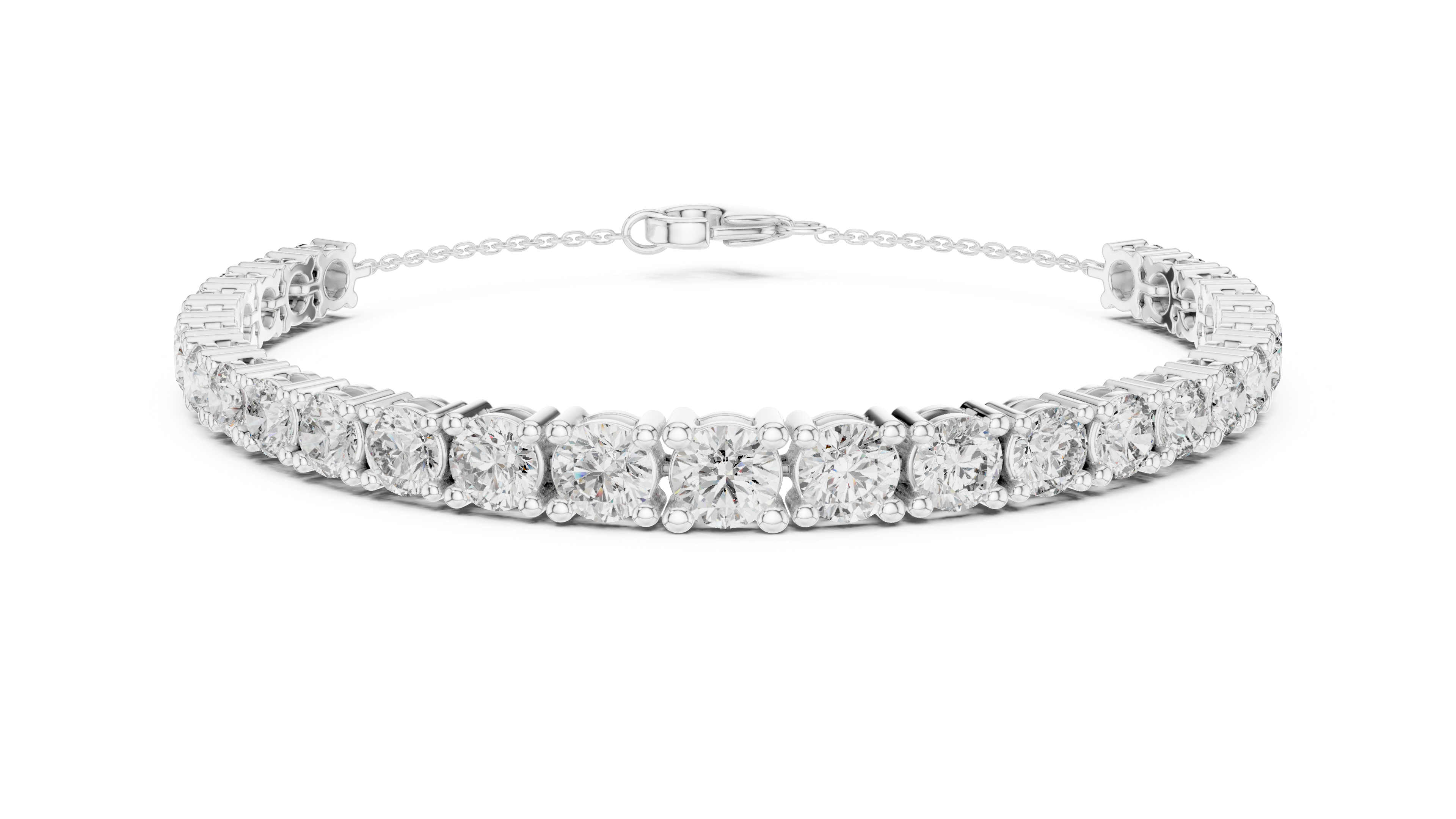 Brilliant round-cut Diamond Tennis Bracelet
