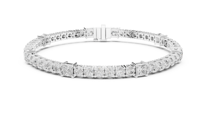 Square & Round Diamond Tennis Bracelet