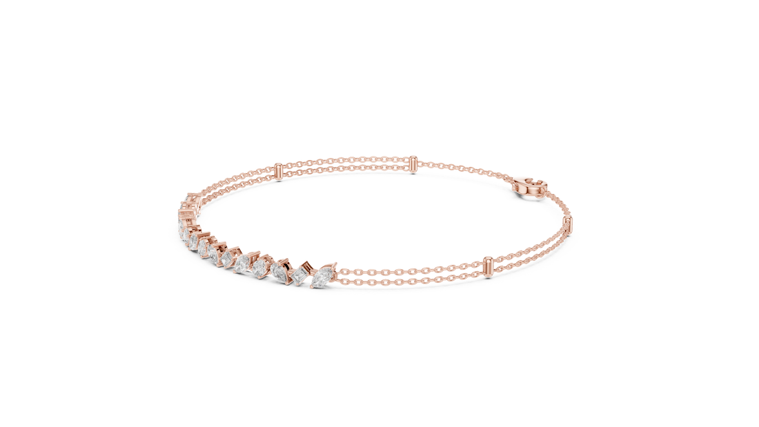 Diamond Station Chain Bracelet