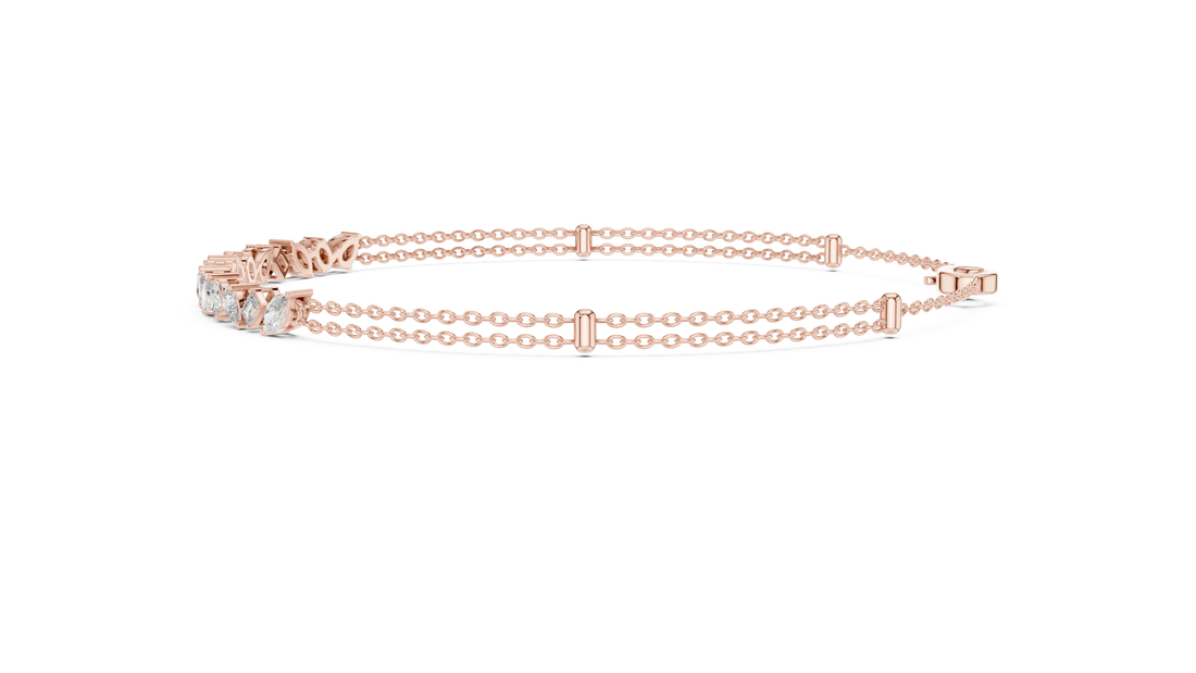 Diamond Station Chain Bracelet