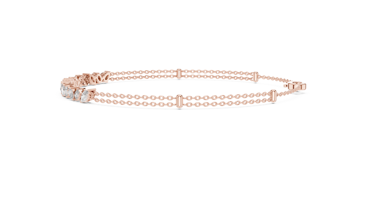 Diamond Station Chain Bracelet