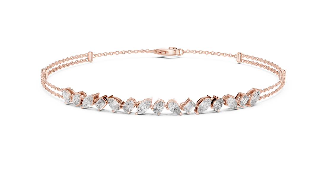 Diamond Station Chain Bracelet