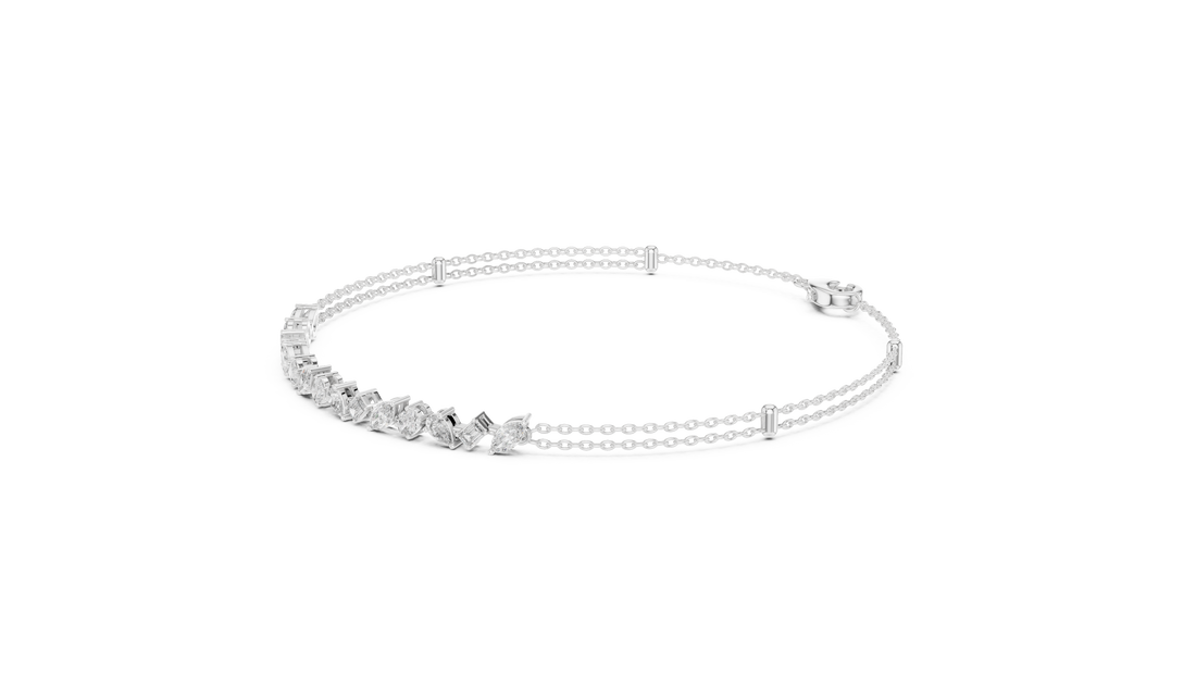Diamond Station Chain Bracelet