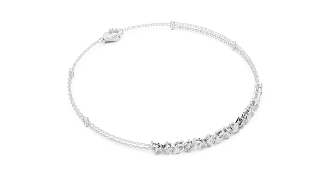 Diamond Station Chain Bracelet