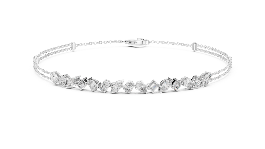 Diamond Station Chain Bracelet