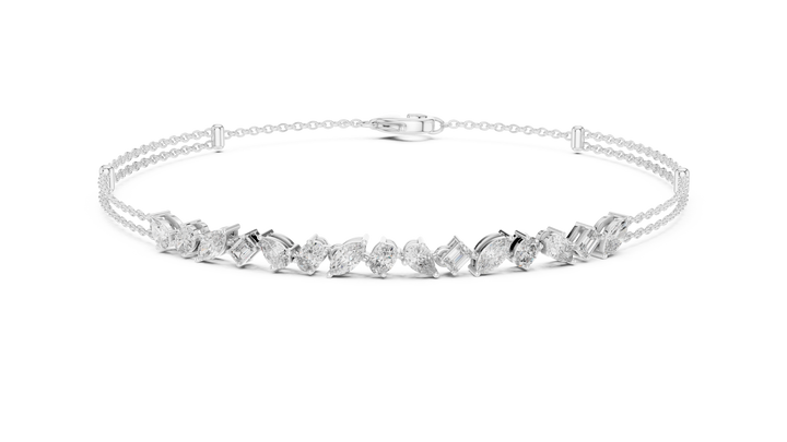 Diamond Station Chain Bracelet