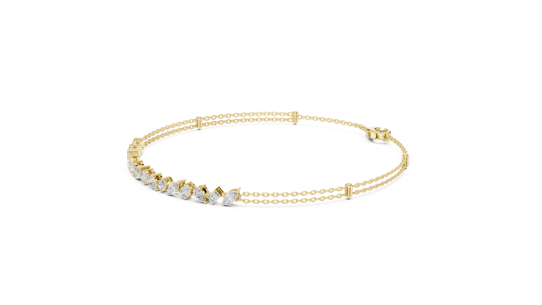 Diamond Station Chain Bracelet