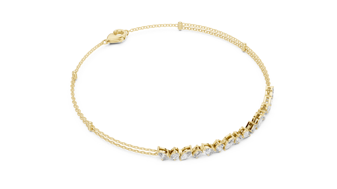 Diamond Station Chain Bracelet