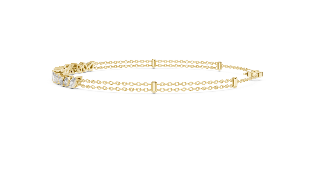 Diamond Station Chain Bracelet
