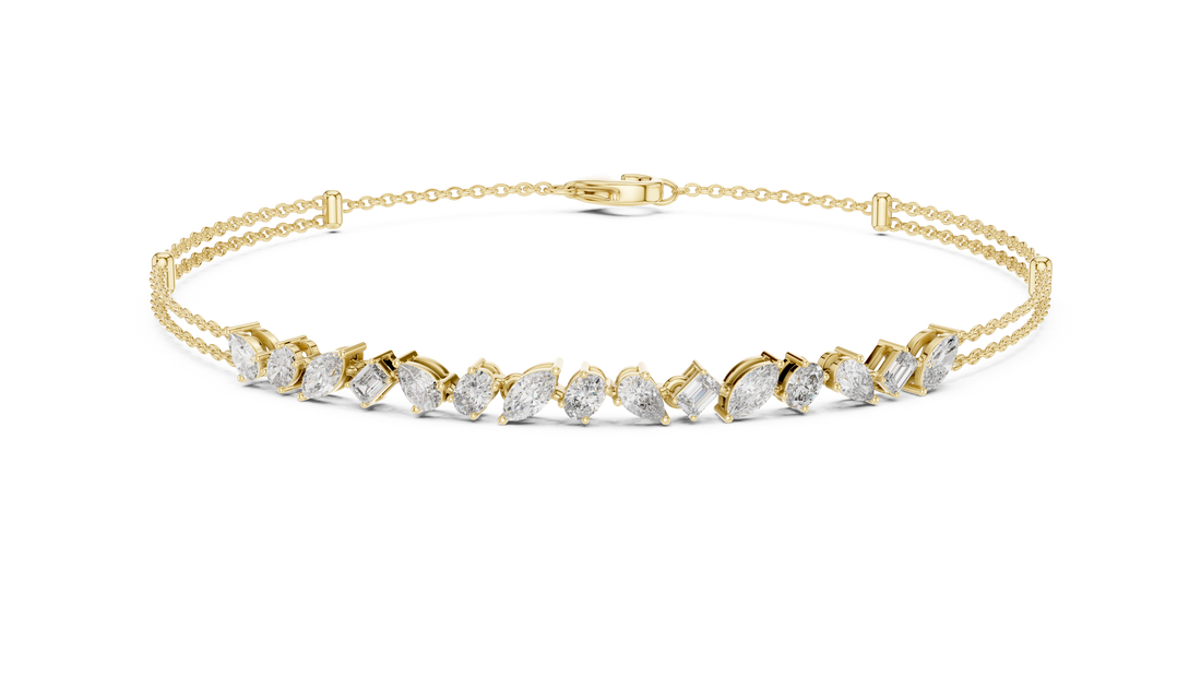 Diamond Station Chain Bracelet