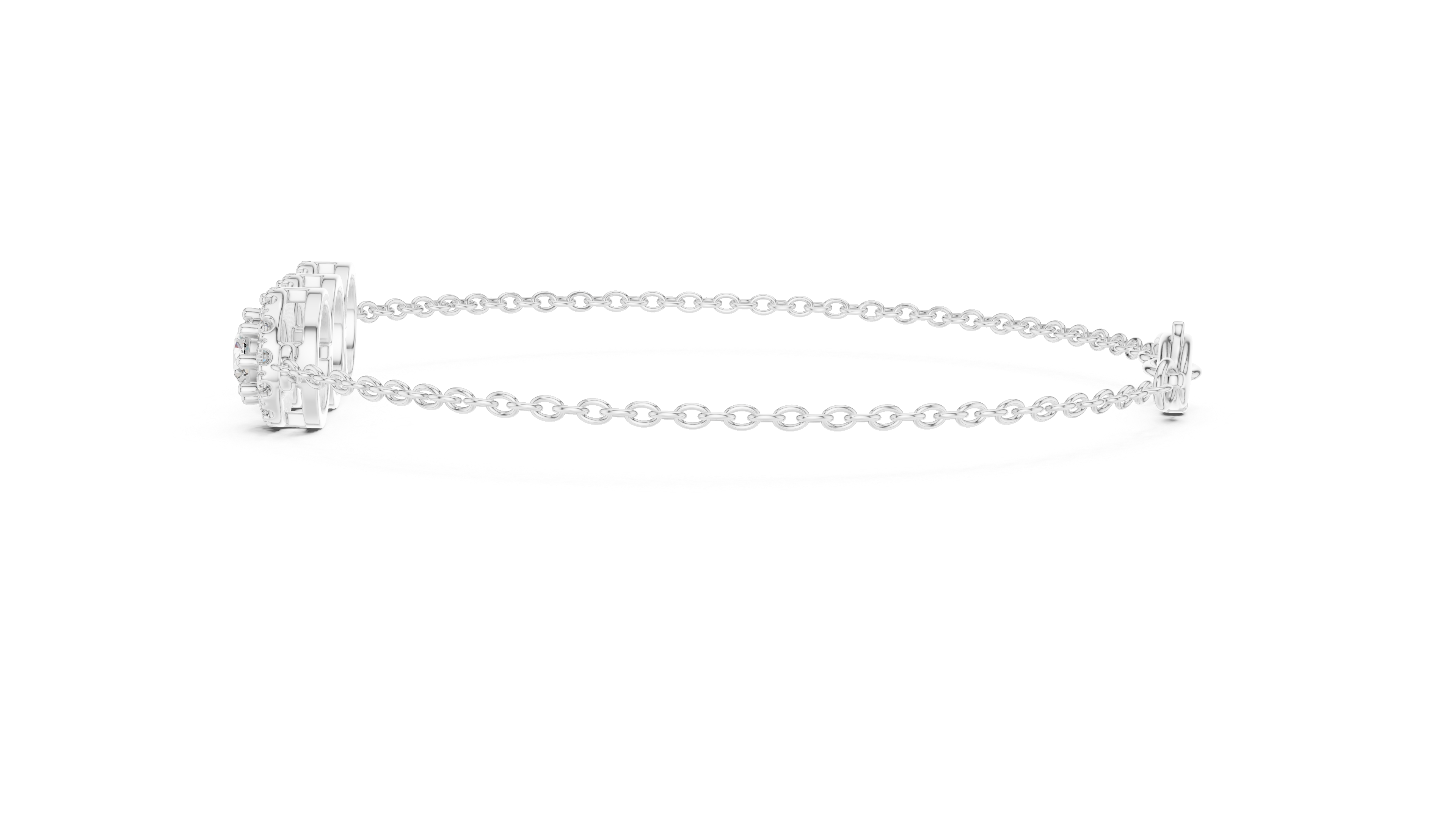 Triple Halo Diamond Bracelet