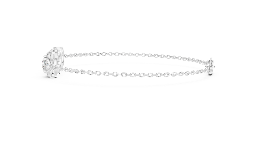Triple Halo Diamond Bracelet