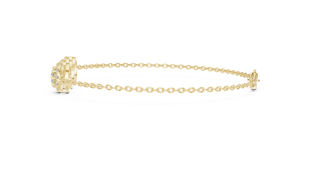 Triple Halo Diamond Bracelet