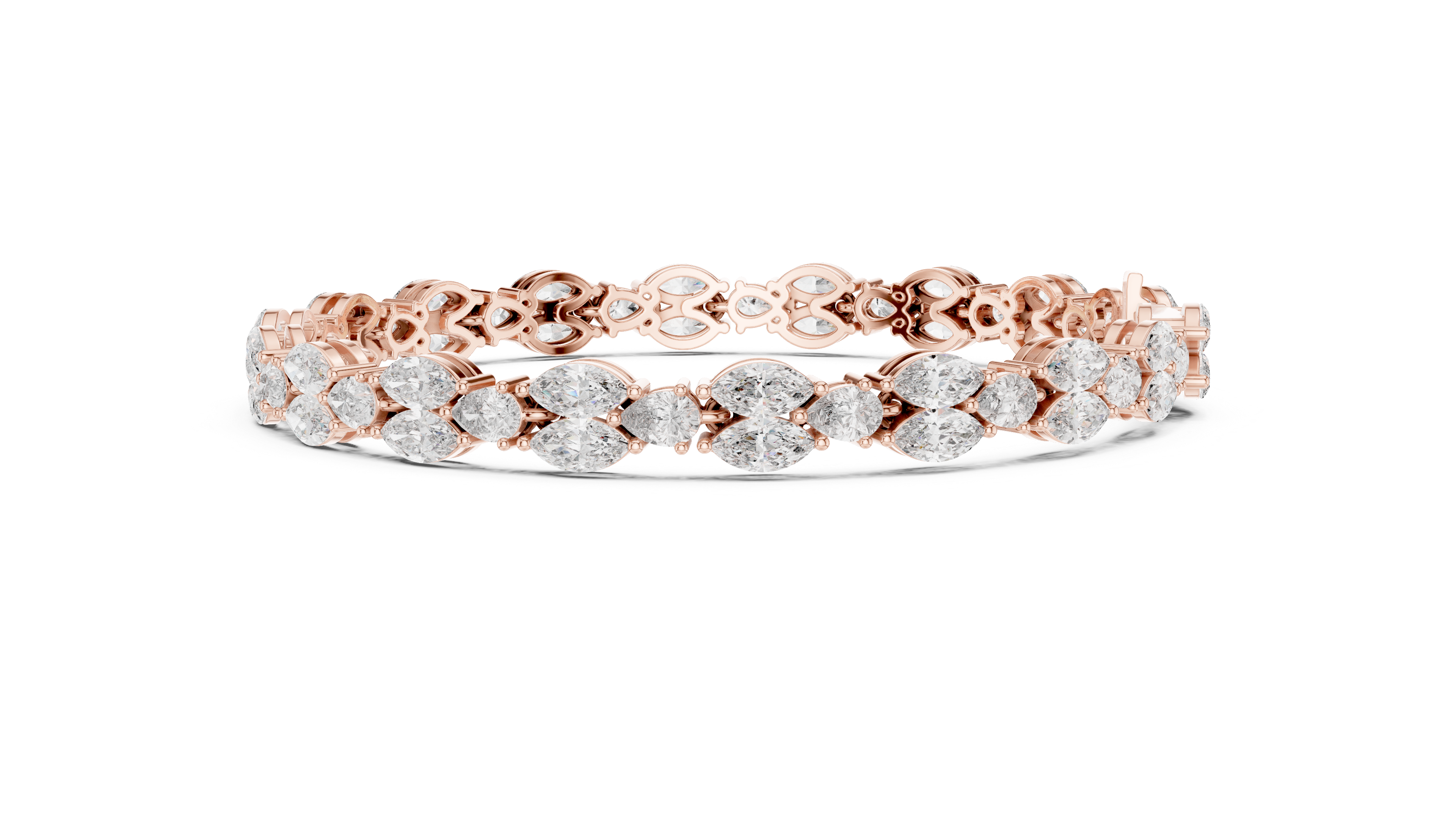Marquise Diamond Link Bracelet