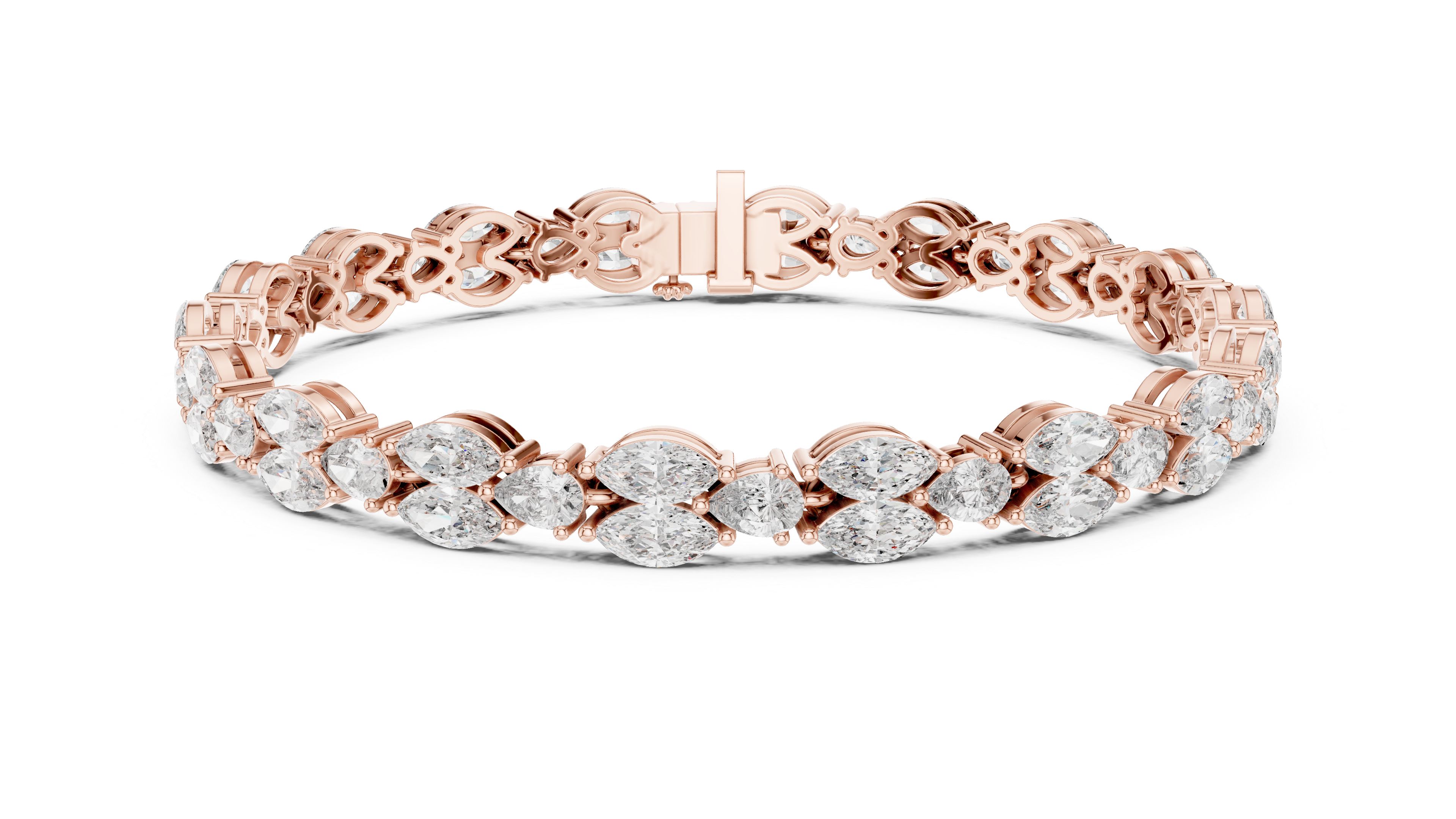 Marquise Diamond Link Bracelet