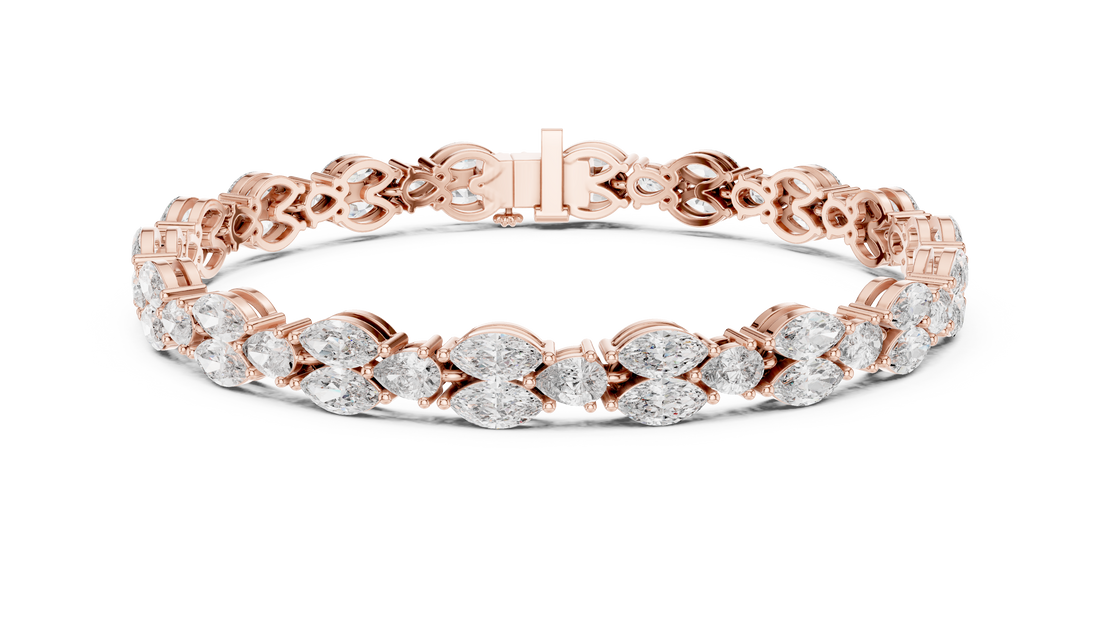 Marquise Diamond Link Bracelet