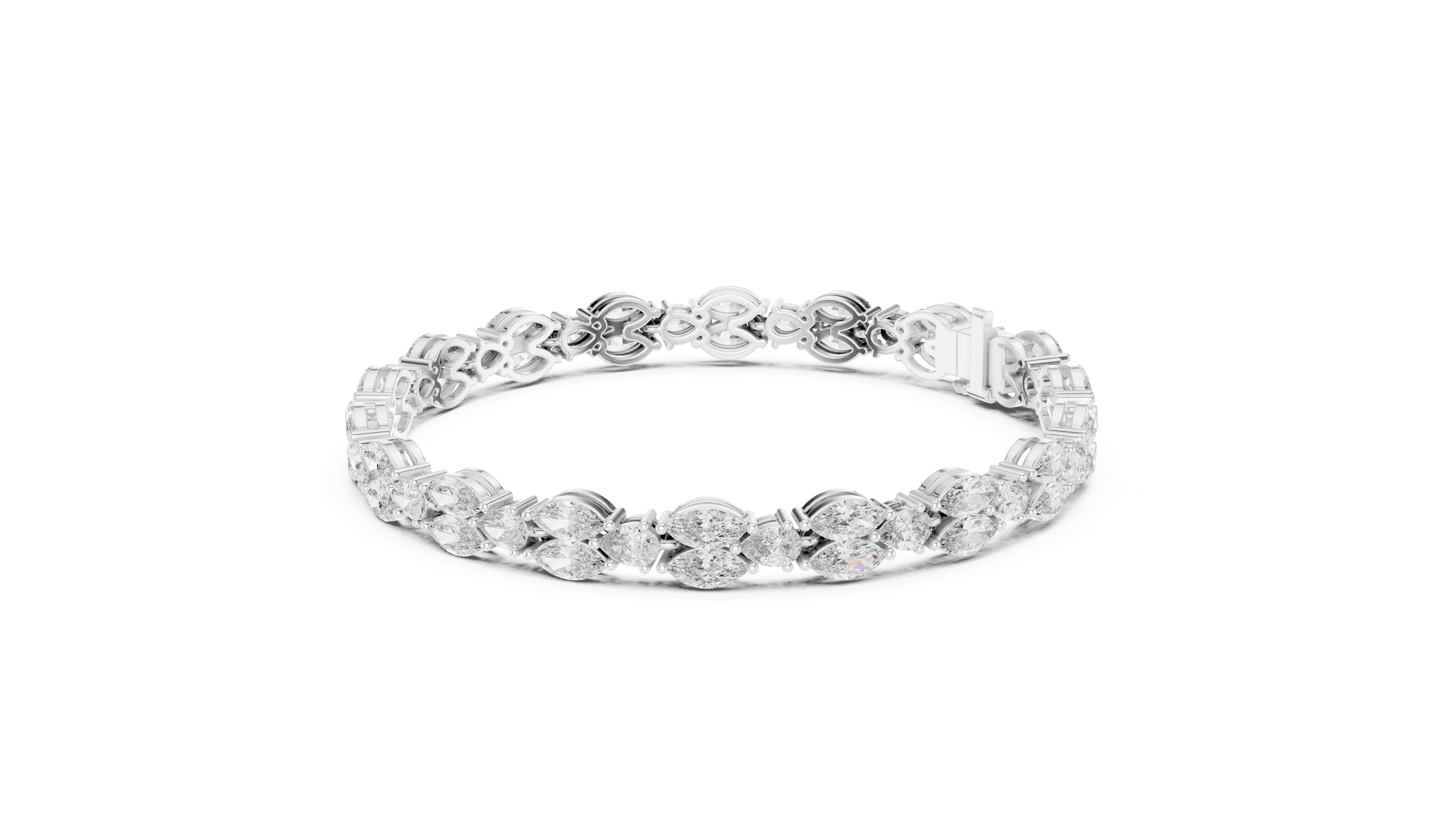 Marquise Diamond Link Bracelet