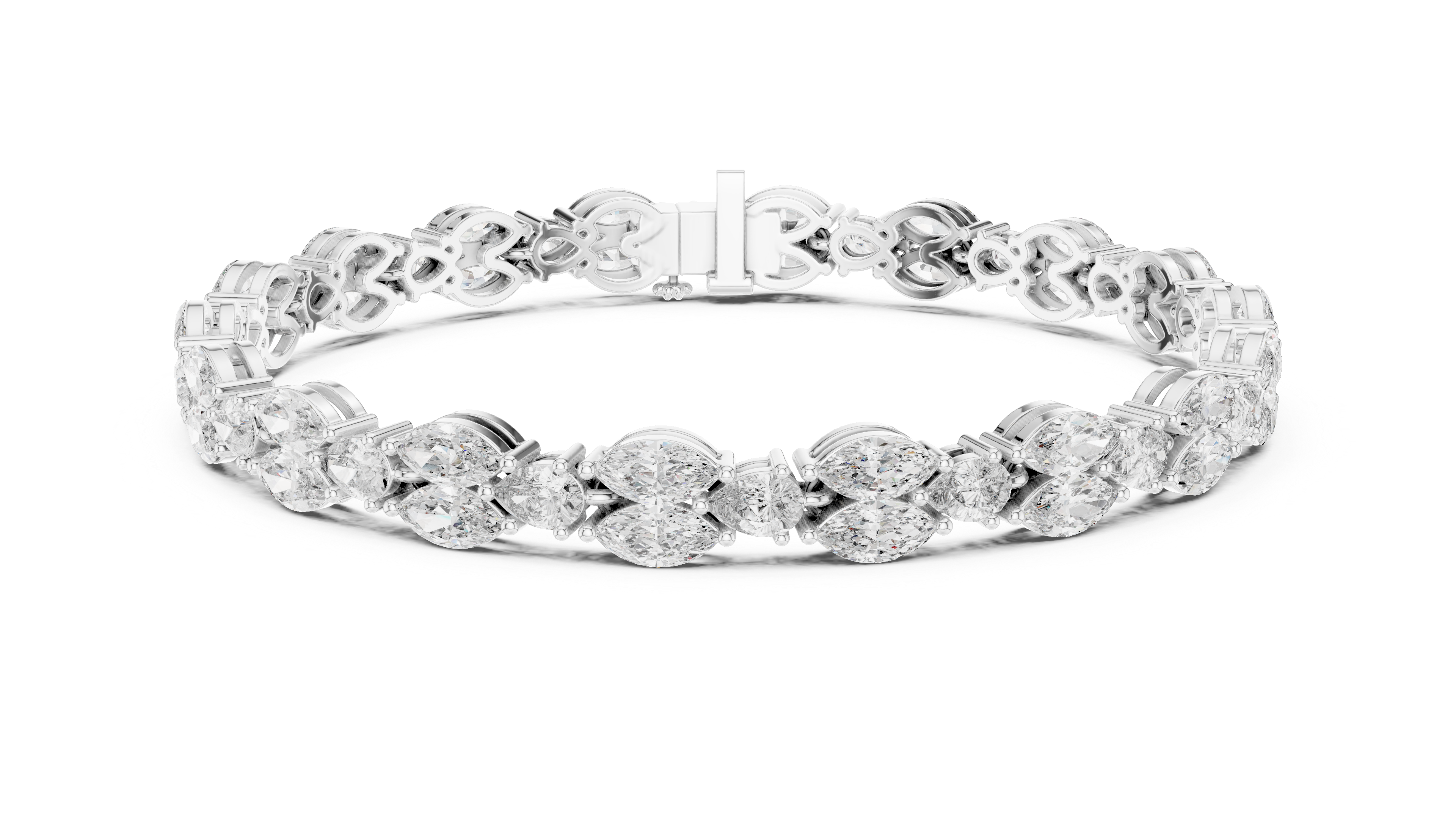 Marquise Diamond Link Bracelet