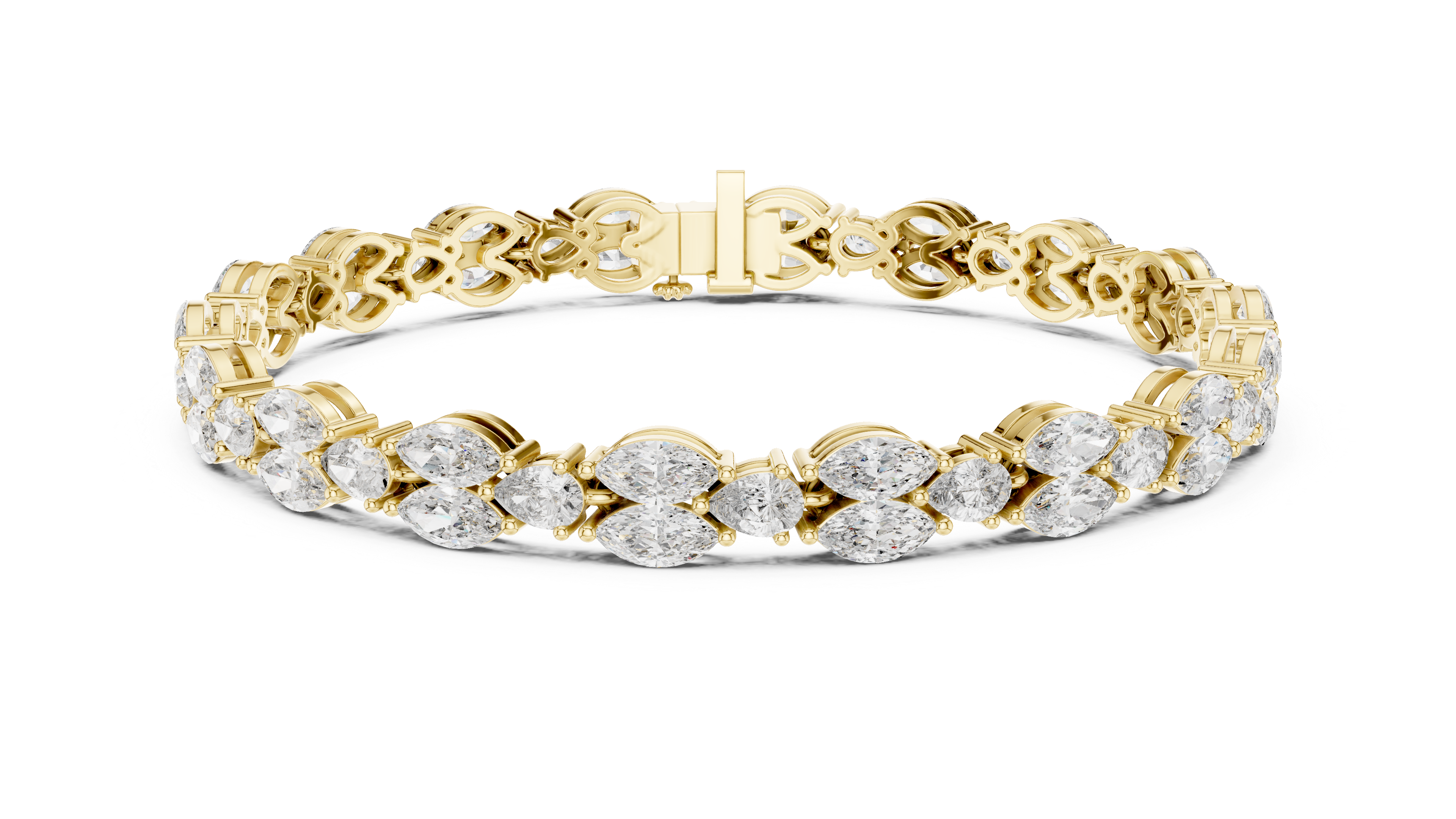 Marquise Diamond Link Bracelet