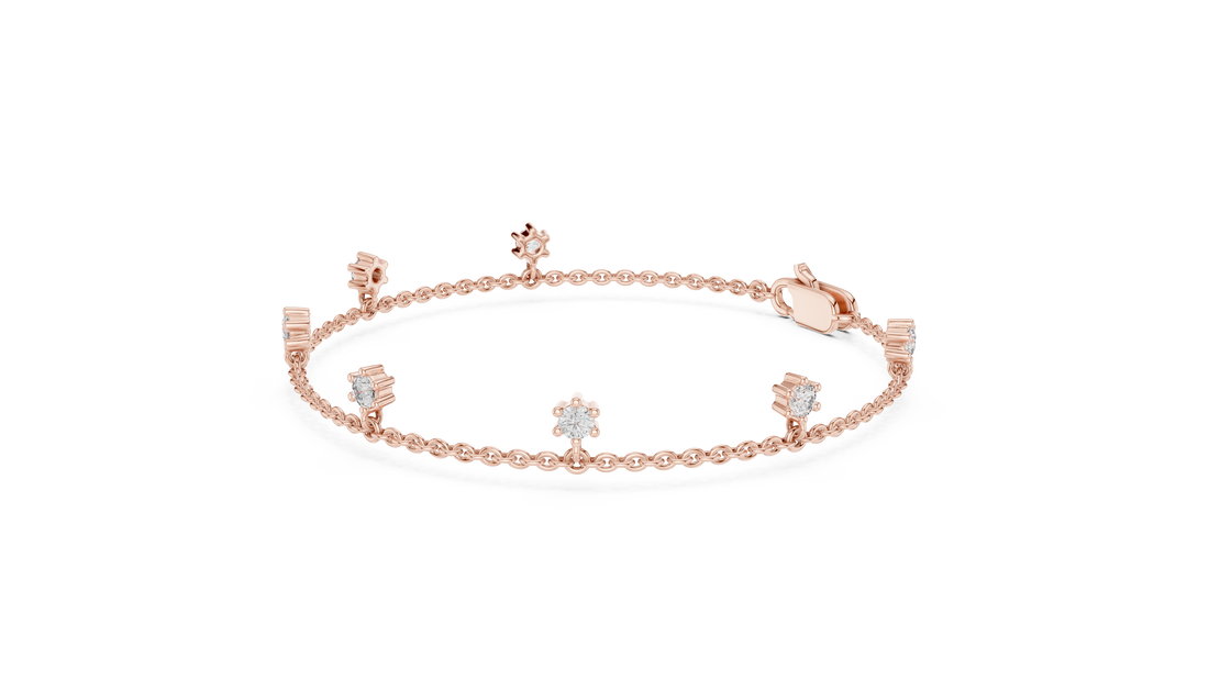 Marquise-Cut Diamond Tennis Bracelet