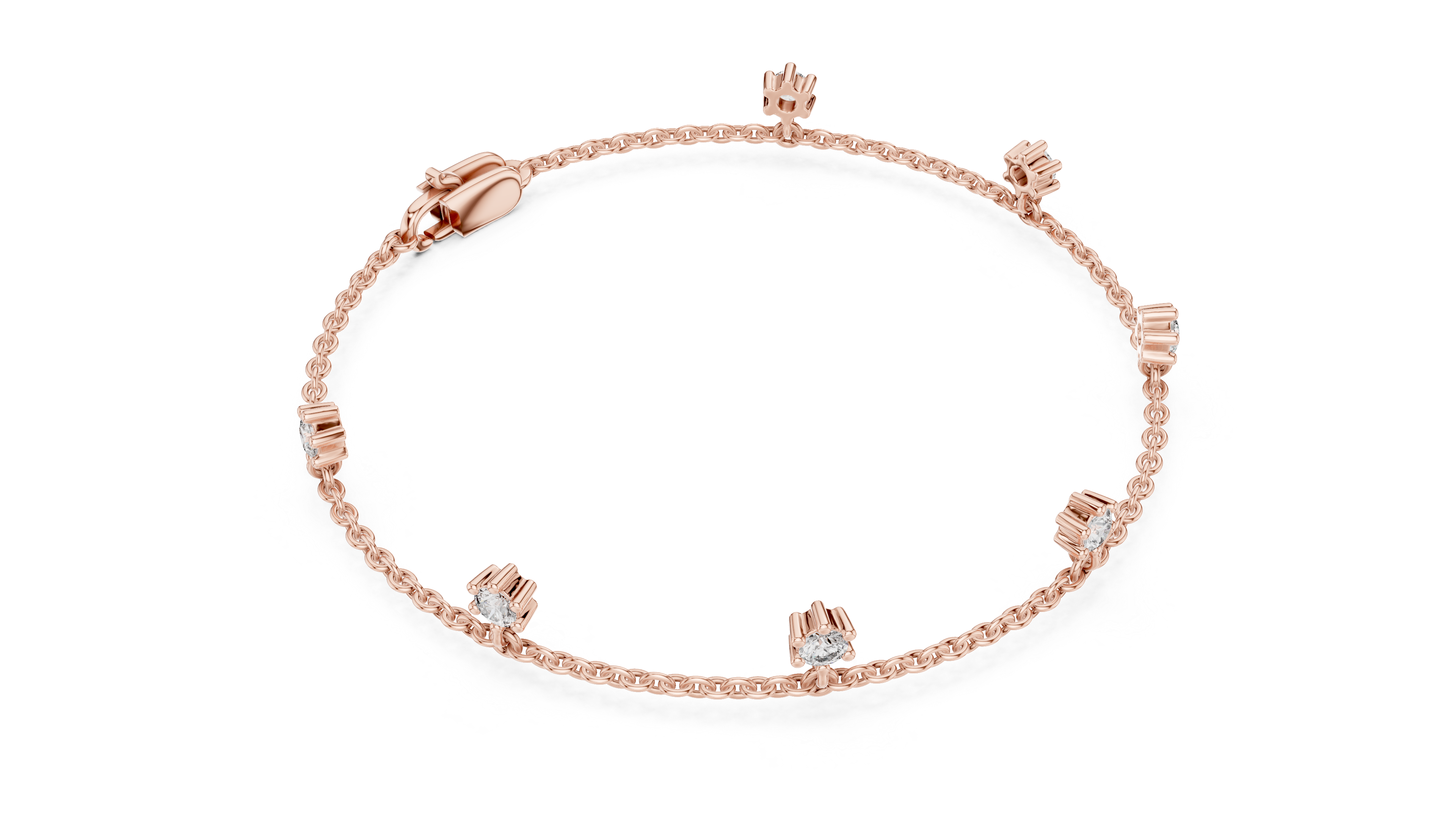 Marquise-Cut Diamond Tennis Bracelet