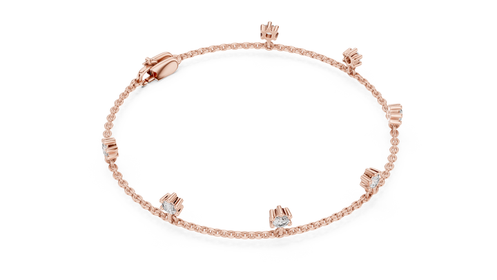 Marquise-Cut Diamond Tennis Bracelet