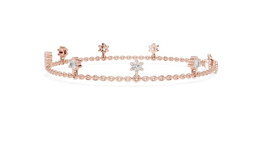 Marquise-Cut Diamond Tennis Bracelet