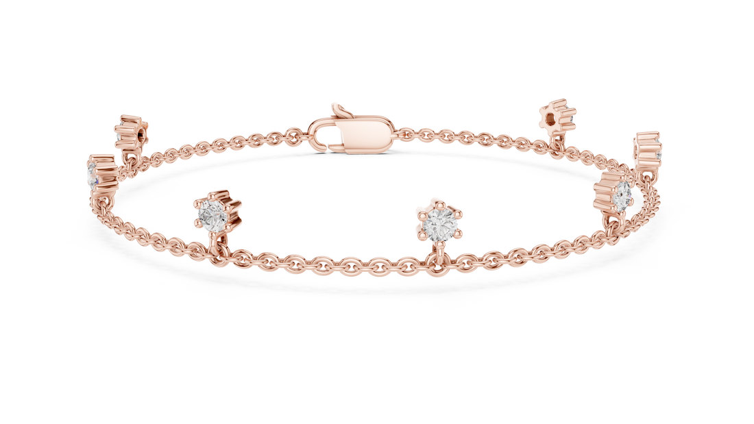 Marquise-Cut Diamond Tennis Bracelet
