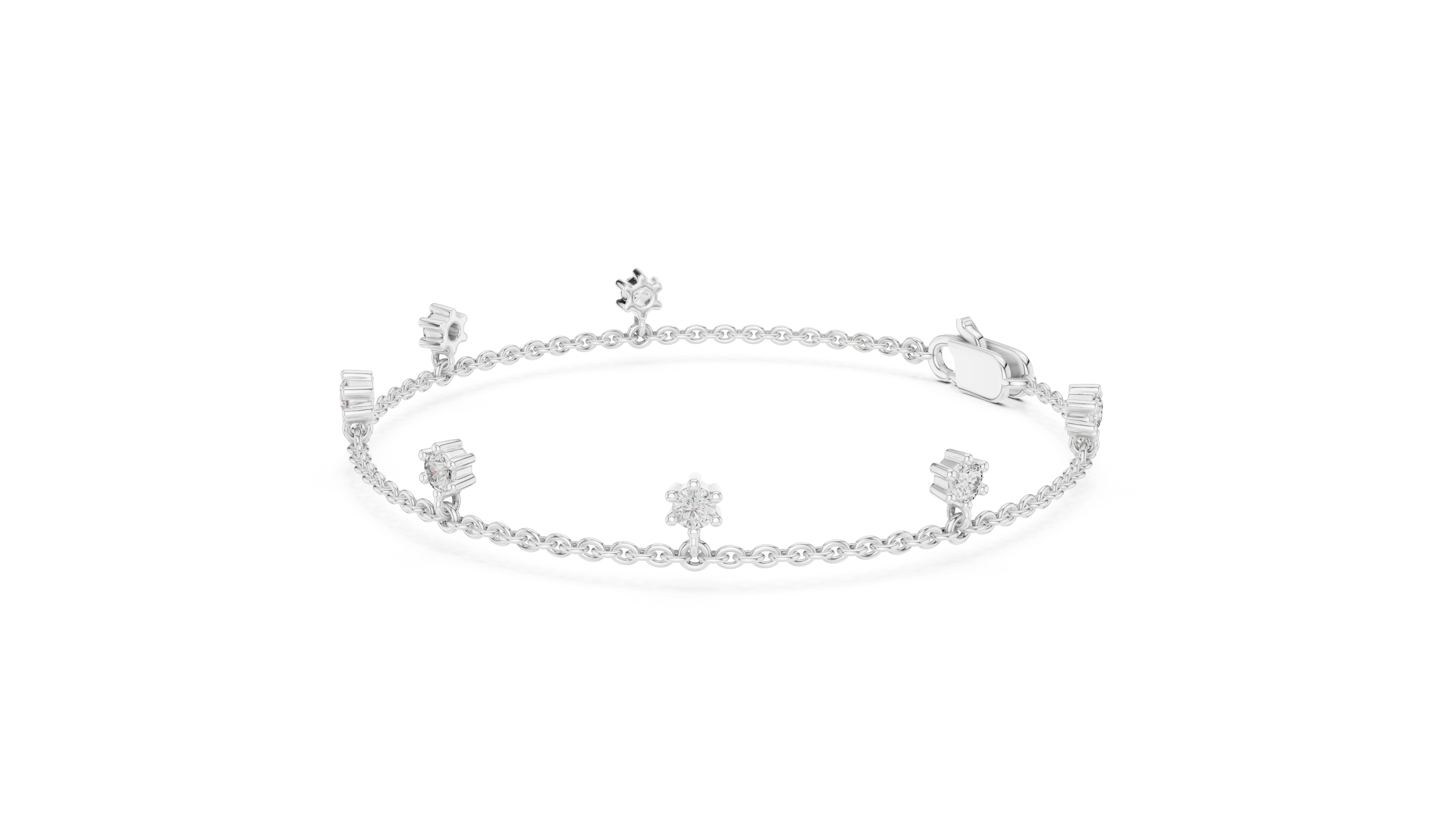 Marquise-Cut Diamond Tennis Bracelet