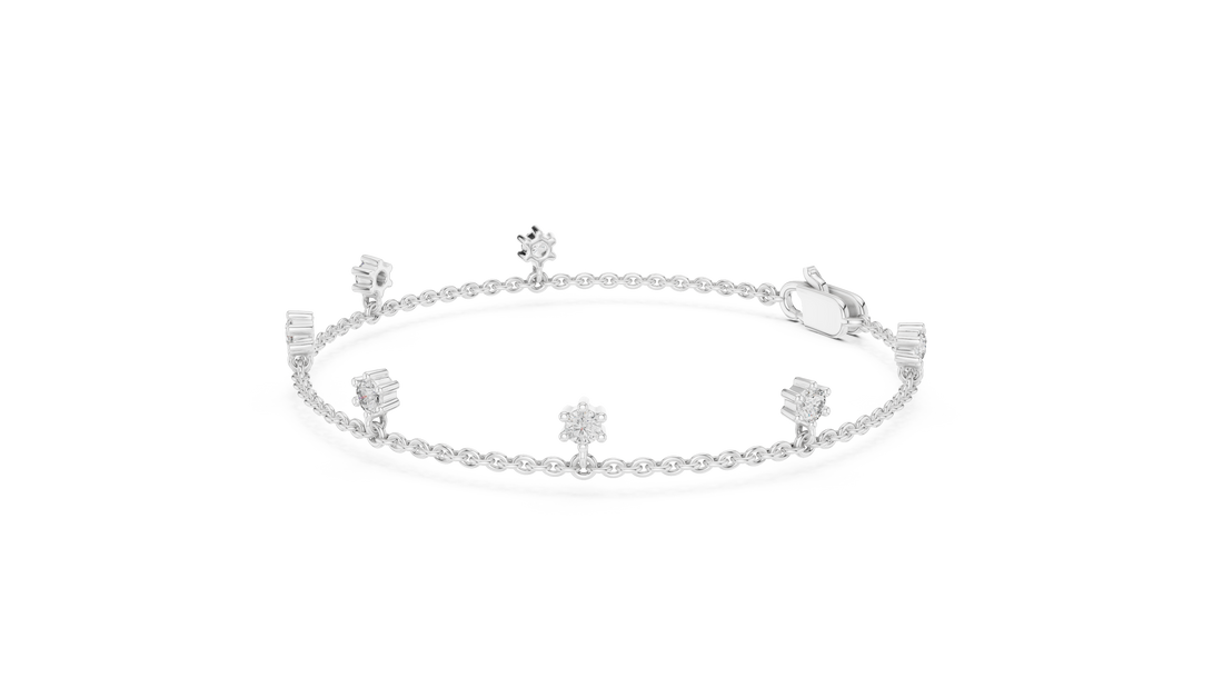 Marquise-Cut Diamond Tennis Bracelet