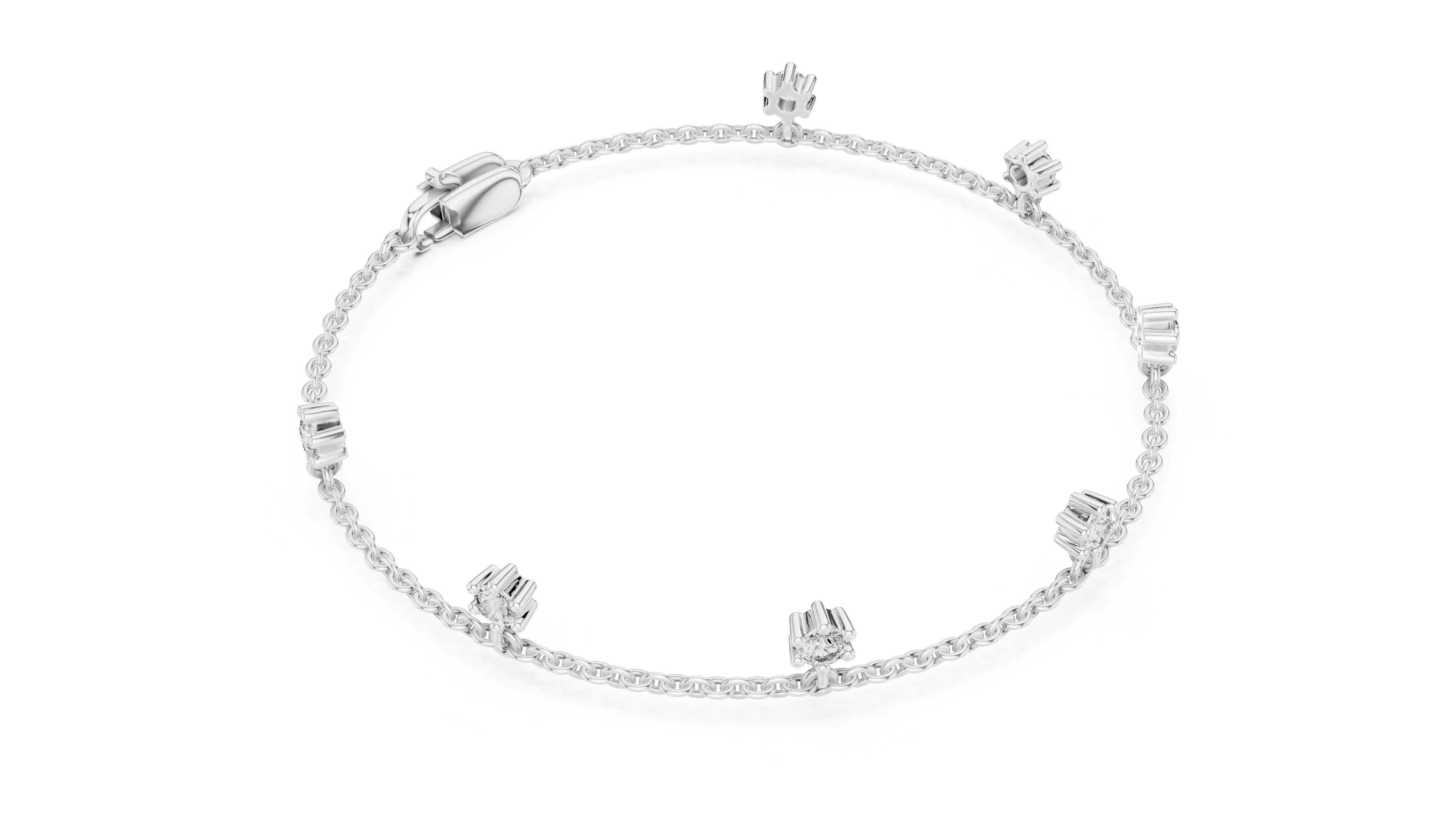 Marquise-Cut Diamond Tennis Bracelet