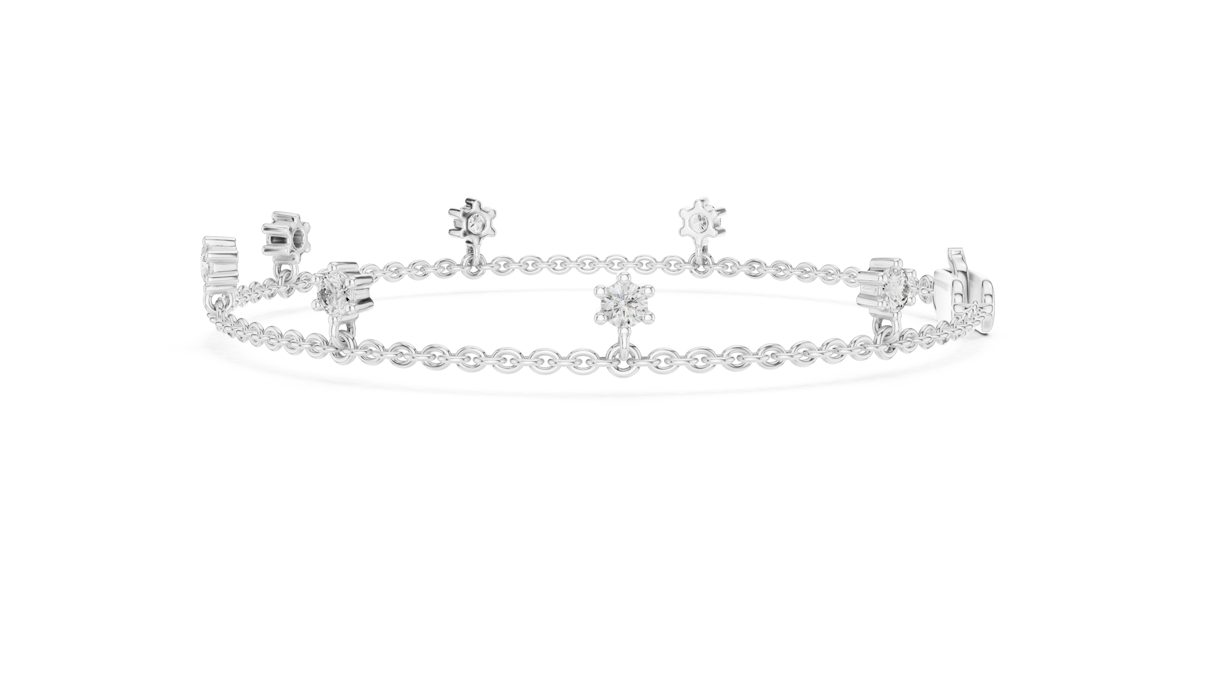 Marquise-Cut Diamond Tennis Bracelet