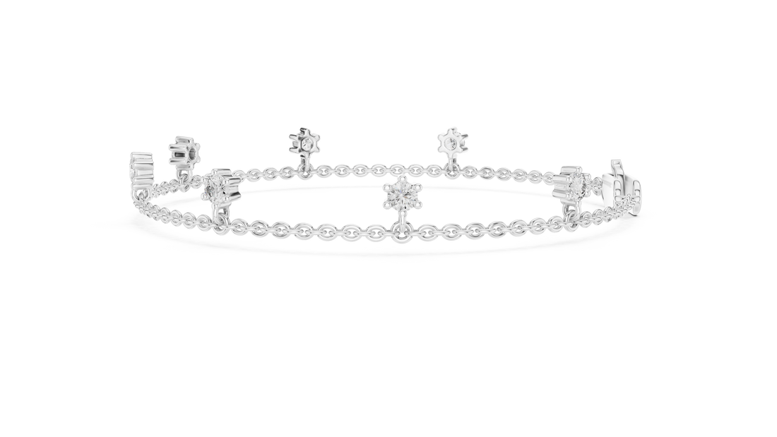 Marquise-Cut Diamond Tennis Bracelet