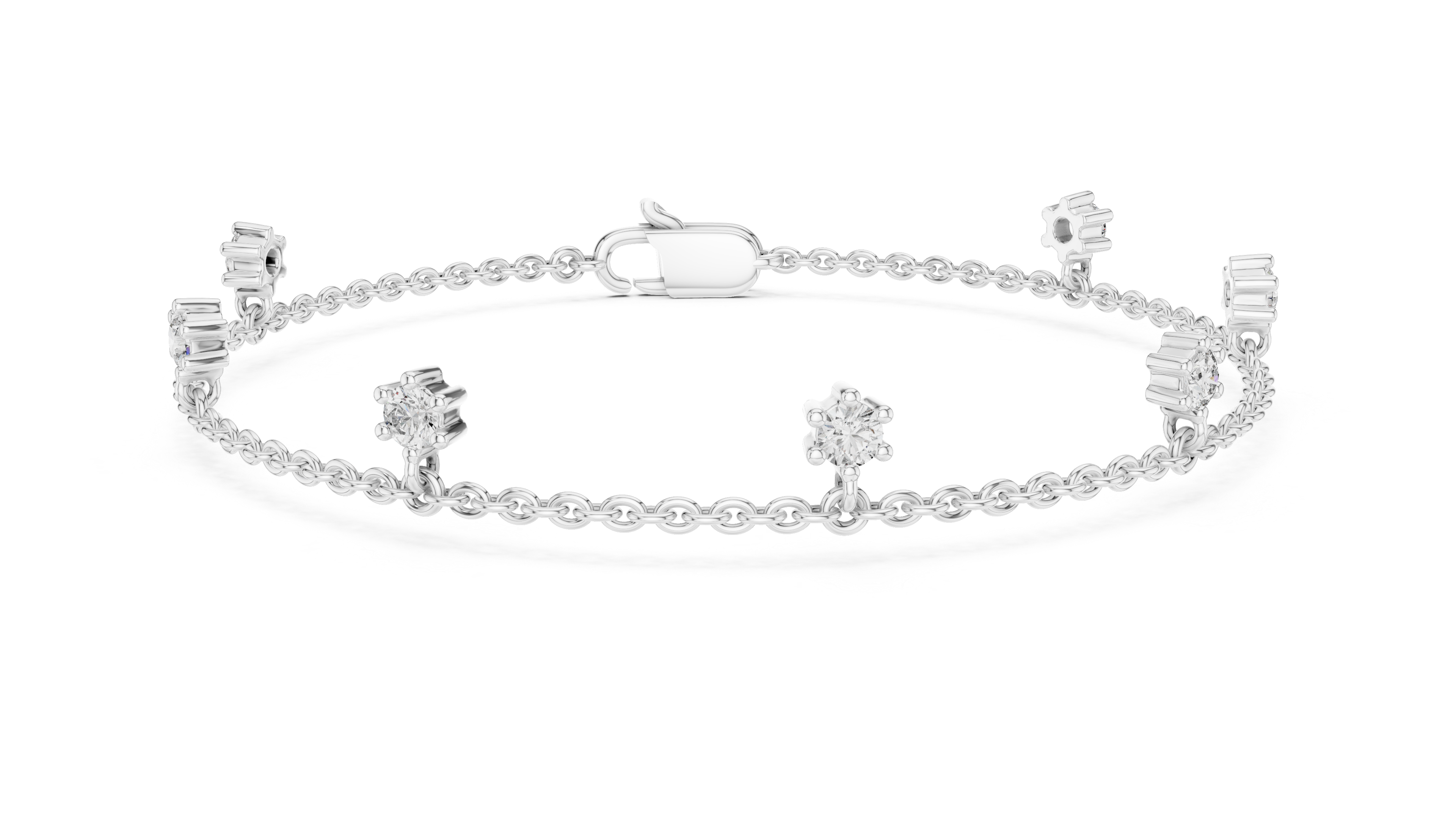 Marquise-Cut Diamond Tennis Bracelet