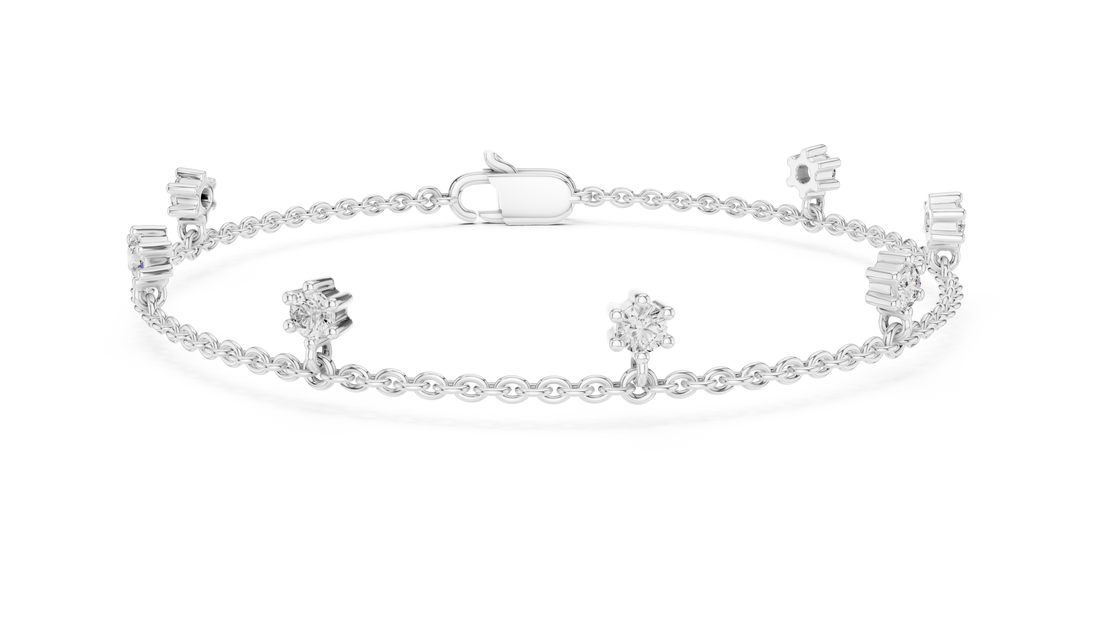 Marquise-Cut Diamond Tennis Bracelet