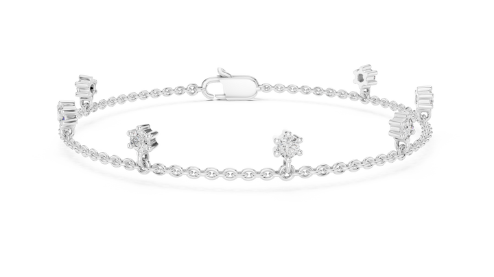 Marquise-Cut Diamond Tennis Bracelet