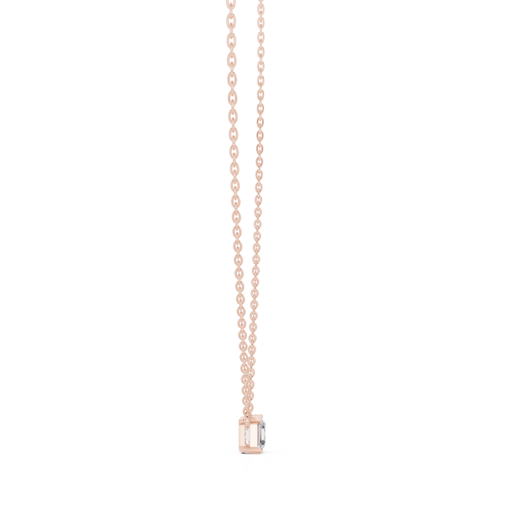 Asscher-Cut Solitaire Pendant Necklace