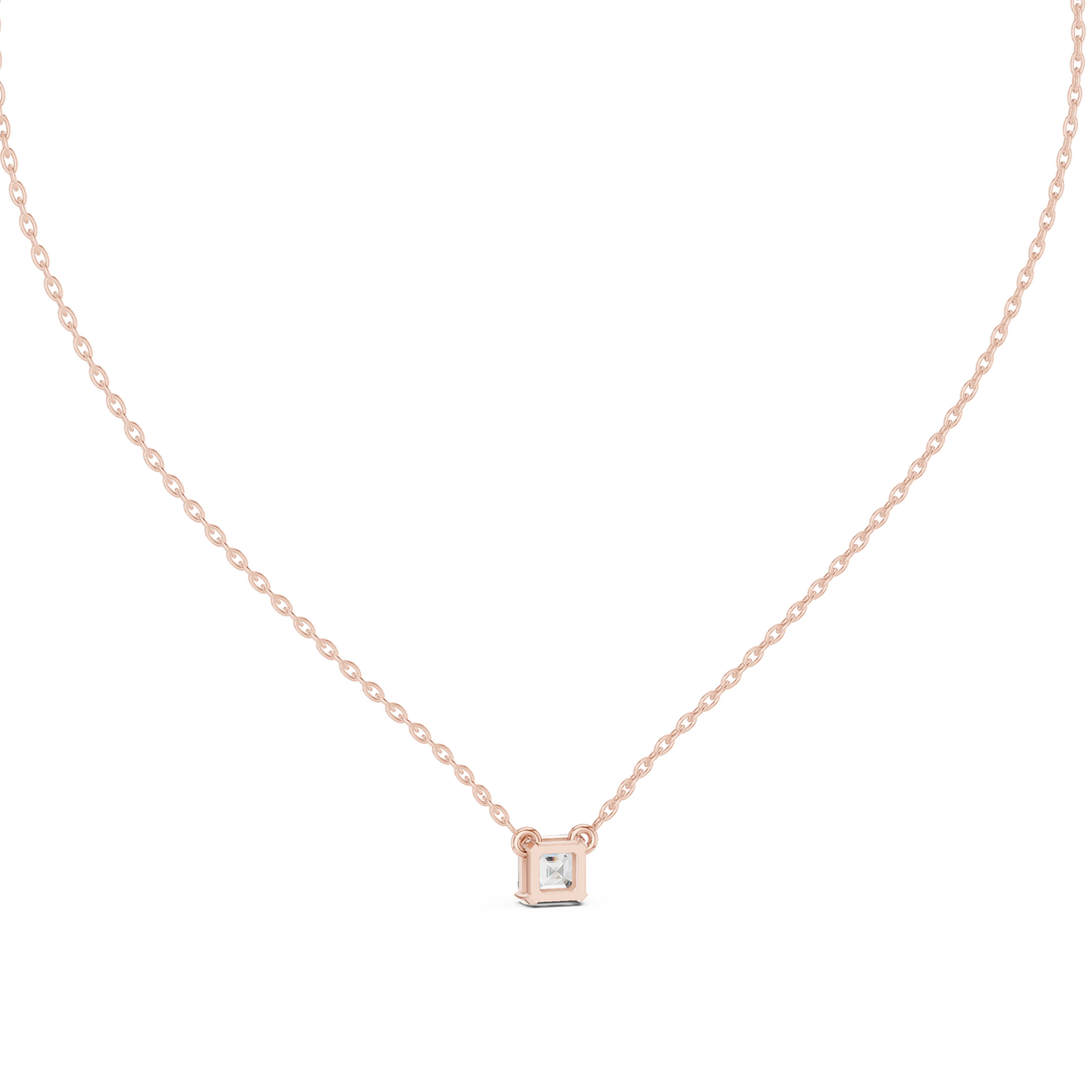 Asscher-Cut Solitaire Pendant Necklace
