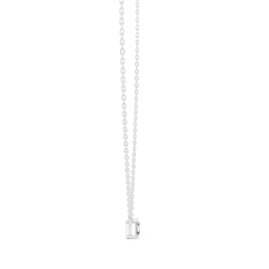 Asscher-Cut Solitaire Pendant Necklace