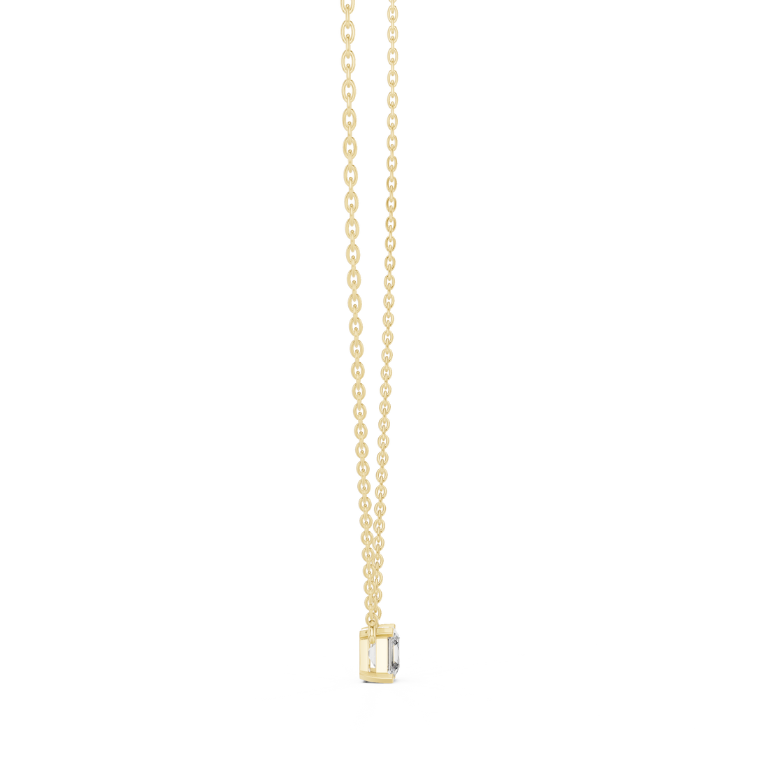 Asscher-Cut Solitaire Pendant Necklace