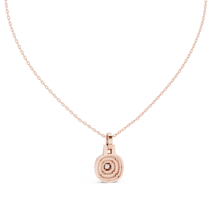 Diamond Halo Pendant Necklace