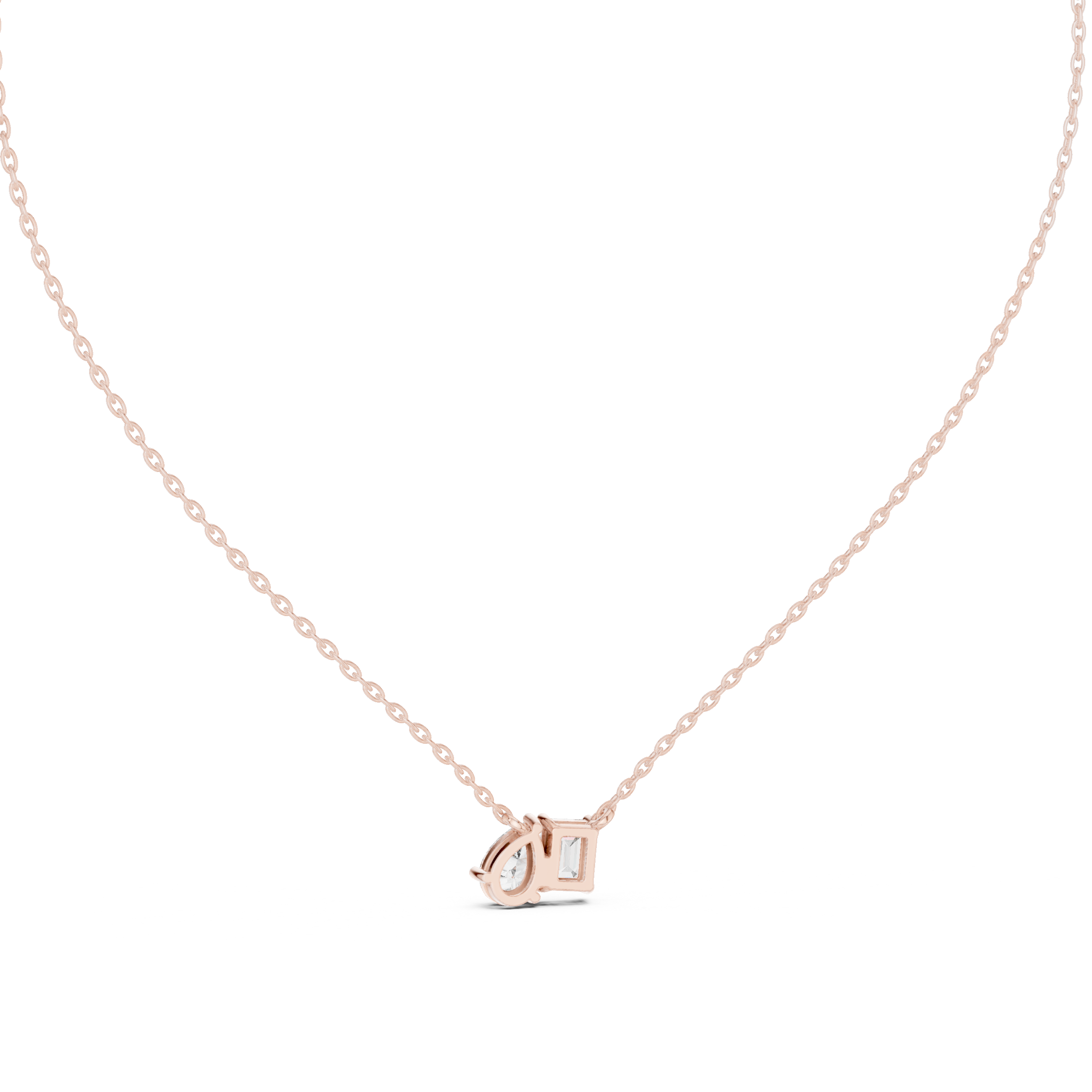 Two-Stone Diamond Pendant Necklace