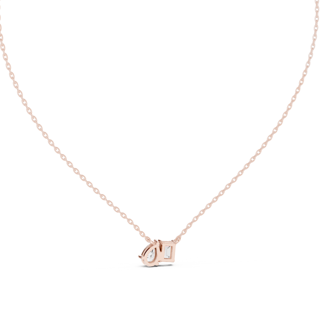 Two-Stone Diamond Pendant Necklace