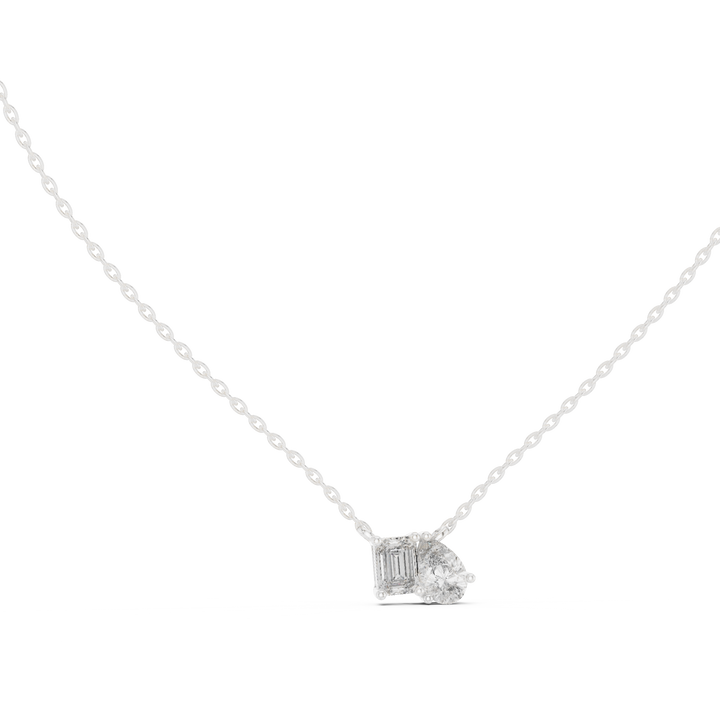 Two-Stone Diamond Pendant Necklace