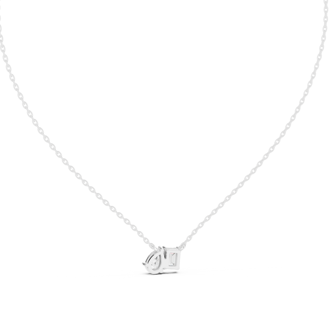 Two-Stone Diamond Pendant Necklace