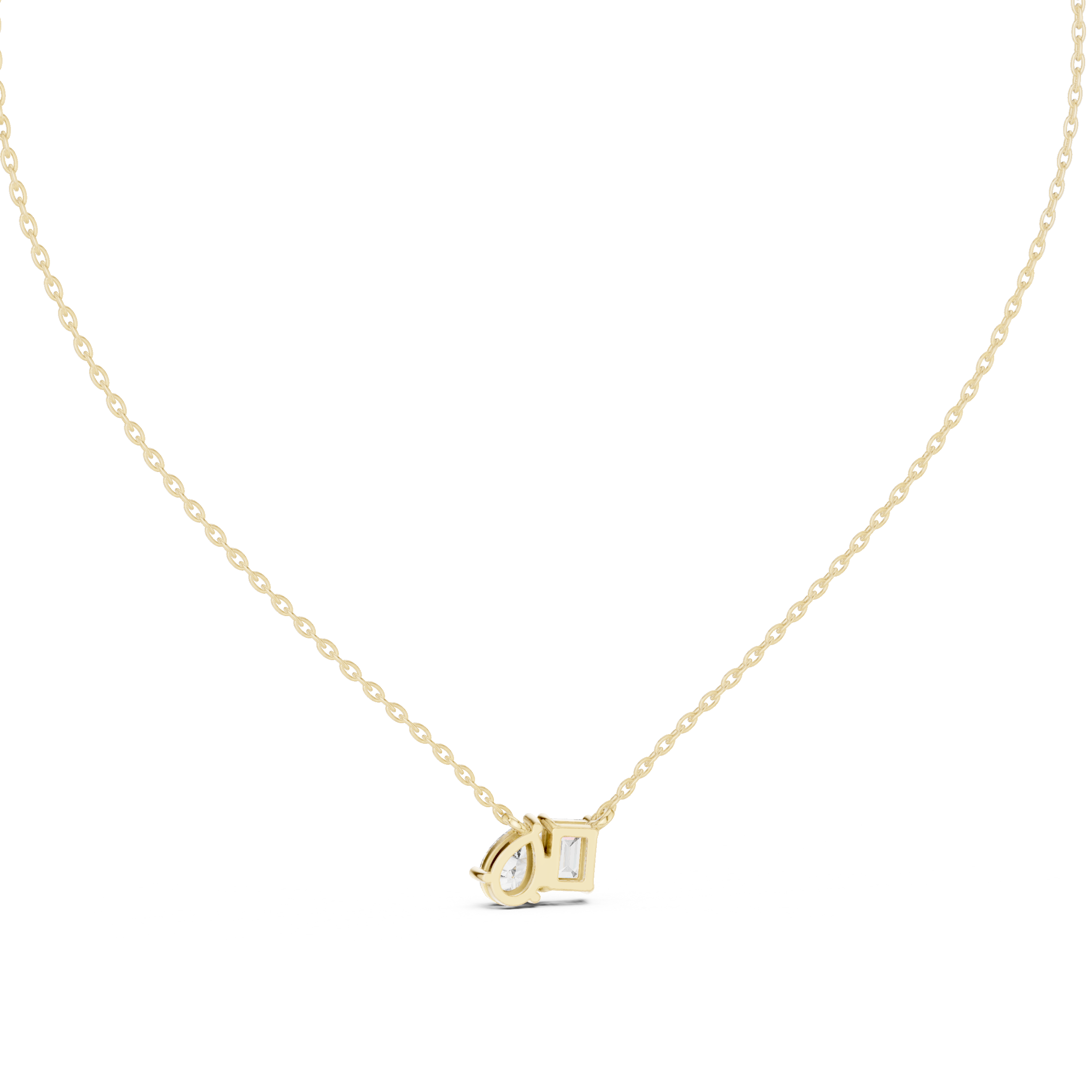 Two-Stone Diamond Pendant Necklace