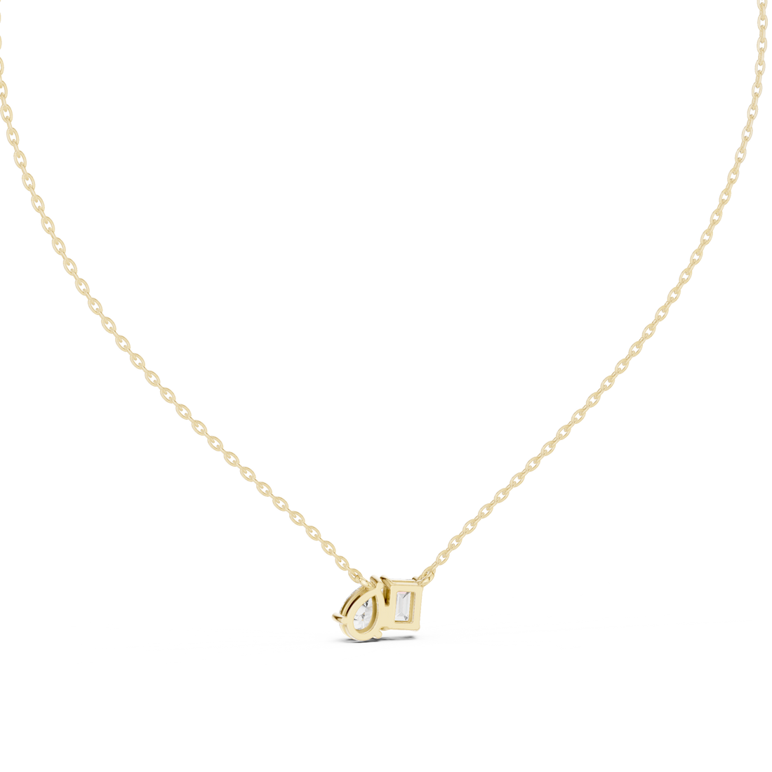 Two-Stone Diamond Pendant Necklace