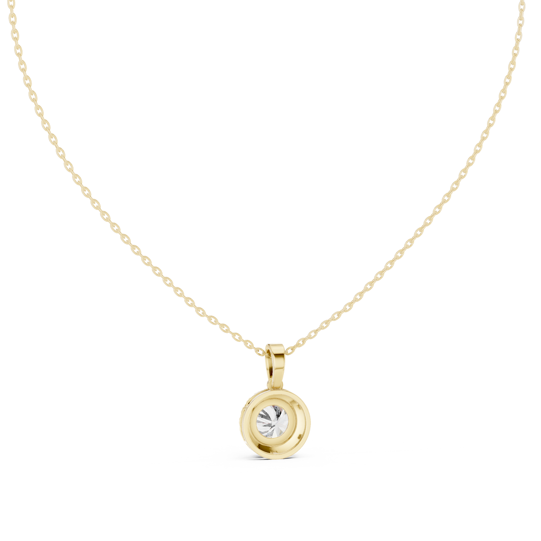 Classic Halo Diamond Pendant Necklace