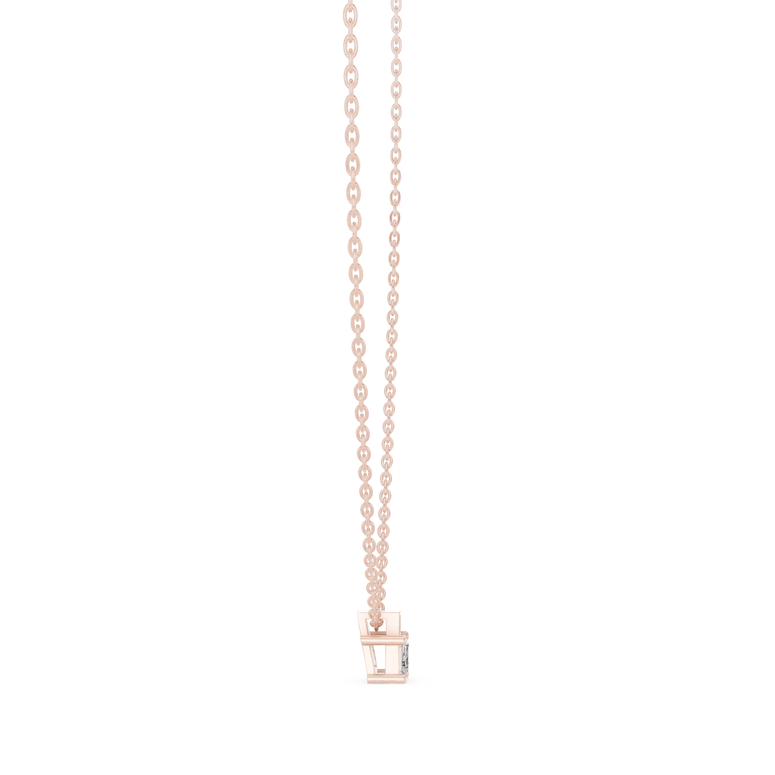 Emerald-Cut Diamond Pendant Necklace