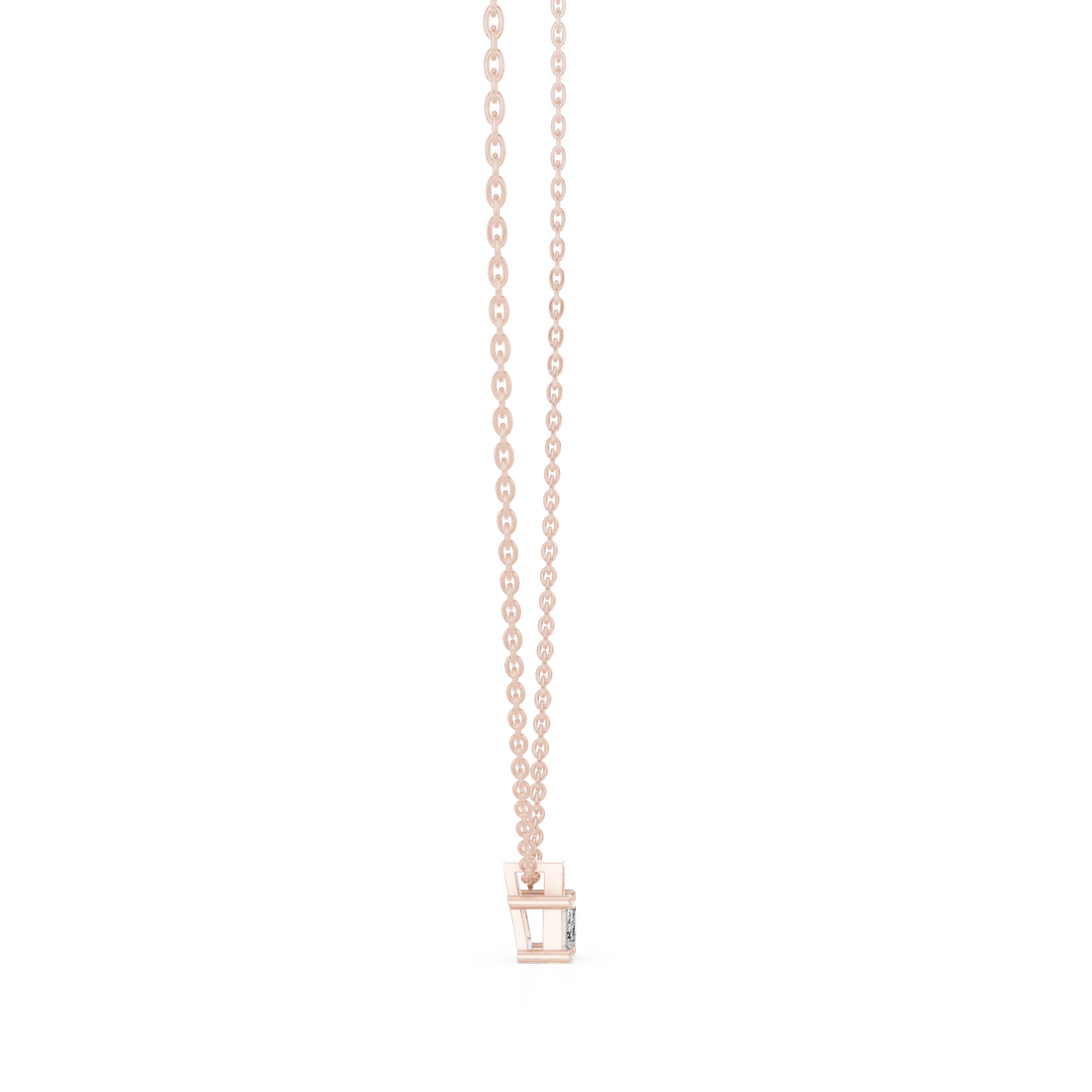 Emerald-Cut Diamond Pendant Necklace